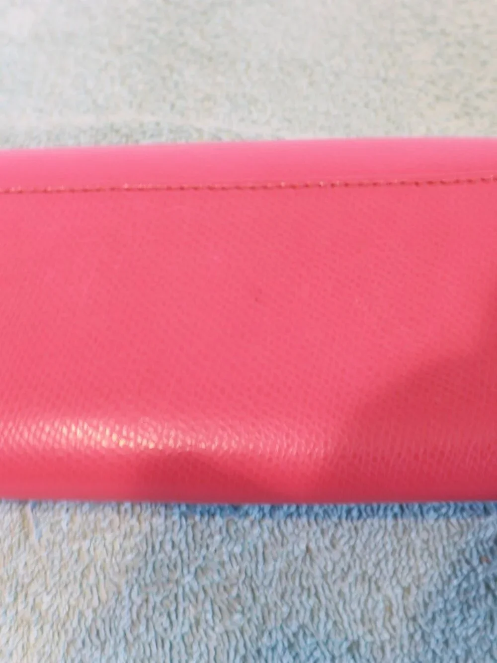 Coach Pink Flap Wallet Clutch, Logo Accent, Snap Closure, Back  Pocket